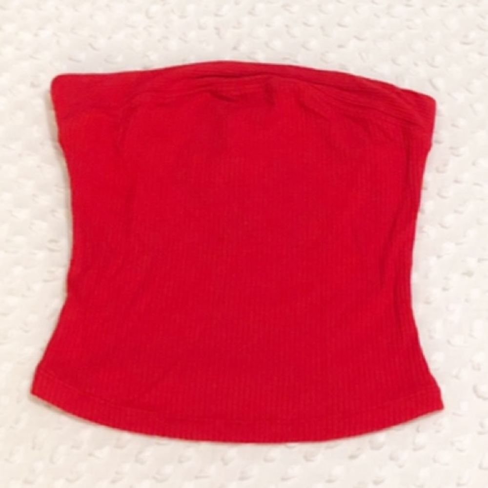 Free People Red Strapless Top - Small - Picture 6 of 8